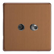 Bronze - TV Coaxial Aerial Socket - Screwless product image 4