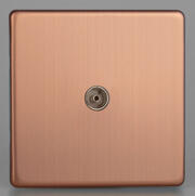 Copper - TV Coaxial Aerial Socket - Screwless product image