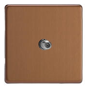 Bronze - TV Coaxial Aerial Socket - Screwless product image 2