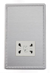 Jubilee - Adams Bead Stainless Steel Dual Voltage Shaver Socket product image