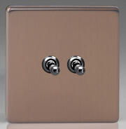 Bronze - Toggle Light Switches - Screwless product image 2