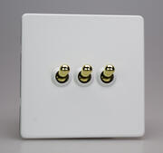 Varilight - Toggle Switches - Primed - Brass product image 3