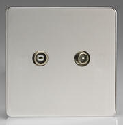 European TV Sockets - Polished Chrome product image