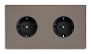 European Sockets with Schuko Earth - Pewter product image 2