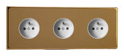European Sockets with Pin Earth - Polished Brass product image 4