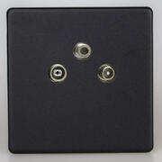 European TV Sockets - Matt Black product image 2