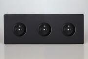 European Sockets with Pin Earth - Matt Black product image 3