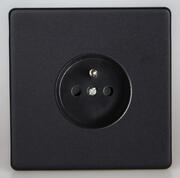 European Sockets with Pin Earth - Matt Black product image