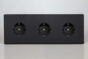 European Sockets with Schuko Earth - Matt Black product image 3