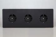 European Sockets with Schuko Earth - Matt Black product image 3