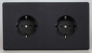 European Sockets with Schuko Earth - Matt Black product image 2