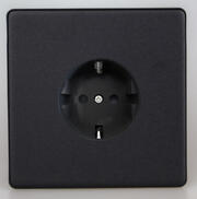 European Sockets with Schuko Earth - Matt Black product image