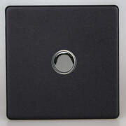 European Push On/Off Impulse Switch - Matt Black product image