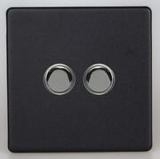 European Push On/Off Impulse Switch - Matt Black product image 2