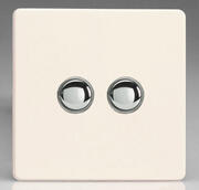 European - Push On/Off Impulse Switch - Matt White product image 2