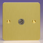 Varilight - Ultraflat Brushed Brass  - TV Coaxial Aerial Socket product image