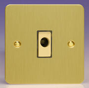 Varilight - Ultraflat Brushed Brass  - 16A Flex Outlet Plate product image