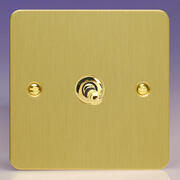 Varilight - Ultraflat Brushed Brass  - Toggle Light Switches product image