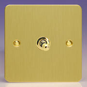 Varilight - Ultraflat Brushed Brass  - Toggle Light Switches product image