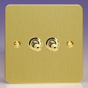 Varilight - Ultraflat Brushed Brass  - Toggle Light Switches product image 2