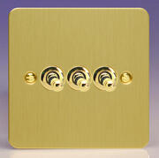 Varilight - Ultraflat Brushed Brass  - Toggle Light Switches product image 3