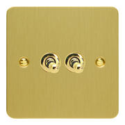Varilight - Ultraflat Brushed Brass  - Toggle Light Switches product image 5