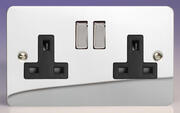 Varilight - Polished Chrome - Black - Ultraflat - Sockets product image