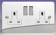 Varilight - Polished Chrome - White - Ultraflat - Sockets product image