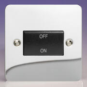 Varilight - Ultraflat Chrome - Black - 3 Pole 10A Fan Isolator Switch product image