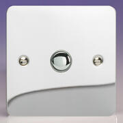 Varilight - Ultraflat Polsihed Chrome - 6A 1 Way Push to Make Momentary Switches product image