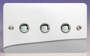 Varilight - Ultraflat Polsihed Chrome - 6A 1 Way Push to Make Momentary Switches product image 3