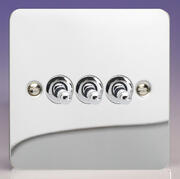 Varilight - Ultraflat Polished Chrome - Toggle Light Switches product image 3