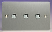 Varilight - Ultraflat Brushed Steel - 6A 1 Way Push to Make Momentary Switches product image 3