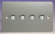 Varilight - Ultraflat Brushed Steel - 6A 1 Way Push to Make Momentary Switches product image 4