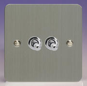 Varilight - Ultraflat Brushed Steel - Toggle Light Switches product image 2