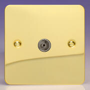 Varilight - Ultraflat Brass - TV & Satellite Sockets product image