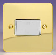 Varilight - Ultraflat Brass  - White - 3 Pole 10A Fan Isolator Switch product image
