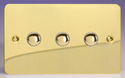 Varilight - Ultraflat Brass - 6A 1 Way Push to Make Momentary Switches product image 3