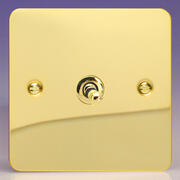 Varilight - Ultraflat Brass - Toggle Light Switches product image
