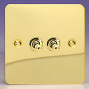 Varilight - Ultraflat Brass - Toggle Light Switches product image 2