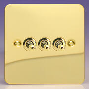 Varilight - Ultraflat Brass - Toggle Light Switches product image 3