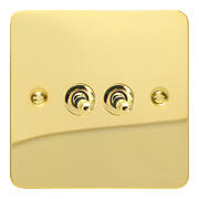 Varilight - Ultraflat Polished Brass - Toggle Light Switches product image 5
