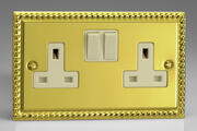 Georgian Brass  - Sockets with White Inserts product image
