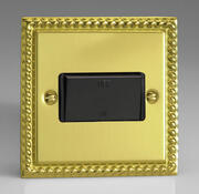 3 Pole 10A Fan Isolator Switch - Georgian Brass - Black product image
