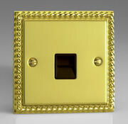 Georgian Brass - Telephone Sockets with Black Inserts product image