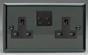 Varilight - 13 Amp 2 Gang Twin WiFi Switched Socket - Iridium/Black product image