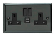 Varilight - 13 Amp 2 Gang USB Sockets - Iridium product image 3