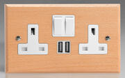 Kilnwood - Beech - USB Sockets product image