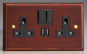 Kilnwood - Mahogany - USB Sockets product image