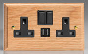Kilnwood - Oak  - USB Sockets - Black Inserts product image